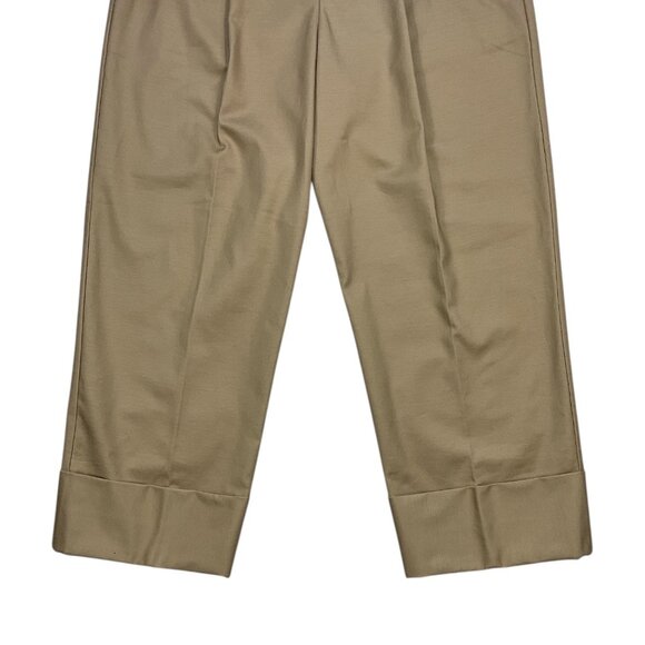 Lauren Ralph Lauren Double-Faced Stretch Cotton Ankle Pants 8 Tan NEW - Picture 9 of 12